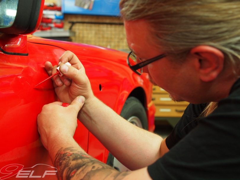 Porsche 964 Reparatur, Porsche 964 Lackaufbereitung