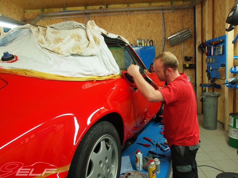 Porsche 964 Reparatur, Porsche 964 Lackaufbereitung