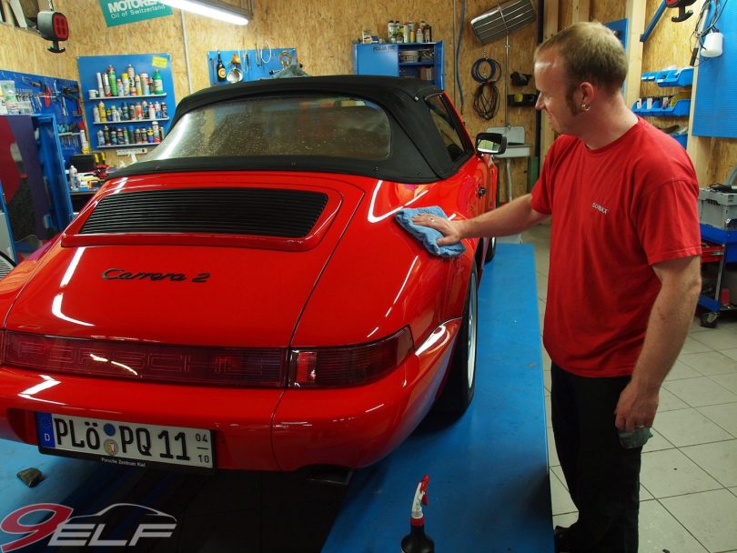 Porsche 964 Reparatur, Porsche 964 Lackaufbereitung